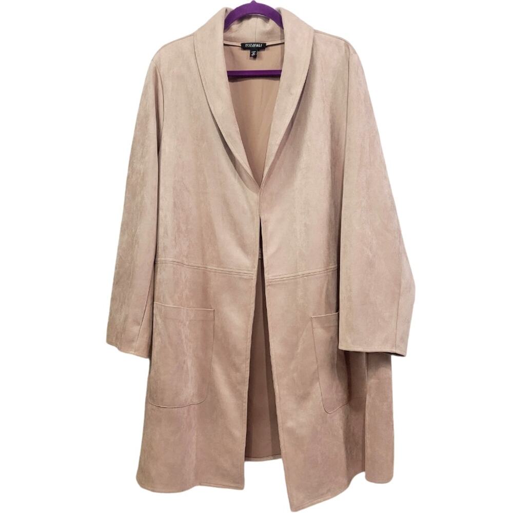 Roz&Ali Long Faux Suede Jacket Women's‎ Size 3X